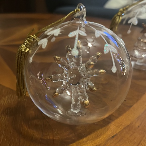 Lenox Crystal Windsor Ornaments  set of 3 - Picture 2 of 11